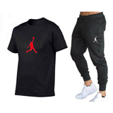 Hot-Selling Summer T-Shirt Pants Set Casual Brand Fitness Jogger Pants T Shirt Hip Hop Fashion Men's Tracksuits