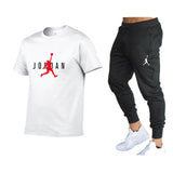 Hot-Selling Summer T-Shirt Pants Set Casual Brand Fitness Jogger Pants T Shirt Hip Hop Fashion Men's Tracksuits