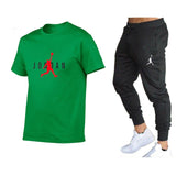 Hot-Selling Summer T-Shirt Pants Set Casual Brand Fitness Jogger Pants T Shirt Hip Hop Fashion Men's Tracksuits