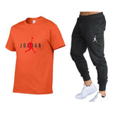 Hot-Selling Summer T-Shirt Pants Set Casual Brand Fitness Jogger Pants T Shirt Hip Hop Fashion Men's Tracksuits