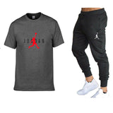 Hot-Selling Summer T-Shirt Pants Set Casual Brand Fitness Jogger Pants T Shirt Hip Hop Fashion Men's Tracksuits