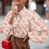 Women Shirts 2021 Autumn Polka Dot Shirt 5XL Celmia Long Lantern Sleeve Lapel Neck Elegant Office Ladies Stylish Tops Plus Size