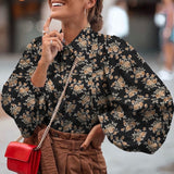 Women Shirts 2021 Autumn Polka Dot Shirt 5XL Celmia Long Lantern Sleeve Lapel Neck Elegant Office Ladies Stylish Tops Plus Size