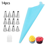50 Silicone Pastry Bag 48 Stainless Steel Nozzle DIY Cake Decorating Tip Set Mouth Icing Piping Cream Cookie Baking Decor Tools