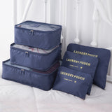6 PCS Travel Cube Storage Bag Set for Clothes' Tidy Organizer