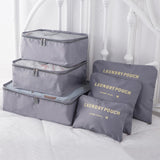 6 PCS Travel Cube Storage Bag Set for Clothes' Tidy Organizer