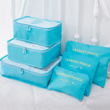 6 PCS Travel Cube Storage Bag Set for Clothes' Tidy Organizer