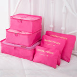 6 PCS Travel Cube Storage Bag Set for Clothes' Tidy Organizer