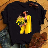 Maycaur Hot Sales Printed Female Tshirt Women Fashion Graphic Printed T-Shirt Harajuku Korean Style Short Sleeves Clothes Female