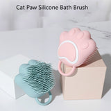 Cartoon Cat Paw Baby Shower Brush Fast Foaming Silicone Scrubbing Artifact  Full Body Massage Spa Brush Bathroom Accessory