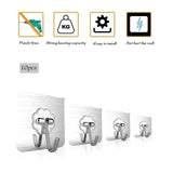 20/10 Pcs Hooks Transparent Strong Self Adhesive Door Wall Hangers Hooks Suction Heavy Load Rack Cup Sucker for Kitchen Bathroom
