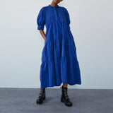 Summer Dress Vintage Sexy Lantern Sleeve Mid-Calf Dress Beach Bohemian Women'Summer Sundress 2021 VONDA Casual Vestido