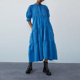 Summer Dress Vintage Sexy Lantern Sleeve Mid-Calf Dress Beach Bohemian Women'Summer Sundress 2021 VONDA Casual Vestido