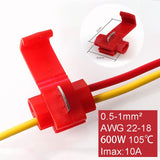 10PCS/20PCS Wire Connector Scotch Lock Snap AWG22-10 Without Breaking Cable Insulated Crimp Quick Splice Electrical Terminals