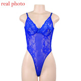 Sheer Lace Bodysuit Women Backless Transparent Mesh Bow Sexy Jumpsuit