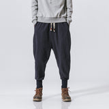 Harem Pants Men Streetwear Casual Joggers Mens Pants Cotton Linen Sweatpants Ankle-length Men Trousers M-5XL