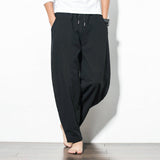 Harem Pants Men Streetwear Casual Joggers Mens Pants Cotton Linen Sweatpants Ankle-length Men Trousers M-5XL