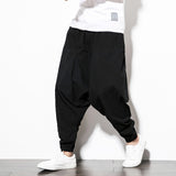 Harem Pants Men Streetwear Casual Joggers Mens Pants Cotton Linen Sweatpants Ankle-length Men Trousers M-5XL