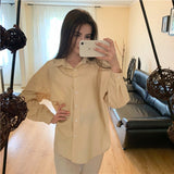 HziriP Women Blouses 2021 Spring Solid Blouse Loose Casual Vacation All-Match Women Tops Shirts Blusas Camisas Mujer 4 Colors