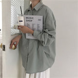 HziriP Women Blouses 2021 Spring Solid Blouse Loose Casual Vacation All-Match Women Tops Shirts Blusas Camisas Mujer 4 Colors