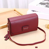 Women Messenger Square Handbag with Cloth Pattern & Turn Lock Design