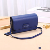 Women Messenger Square Handbag with Cloth Pattern & Turn Lock Design
