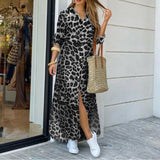 Autumn Denim Long Dress with Long Sleeve