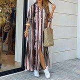 Autumn Denim Long Dress with Long Sleeve