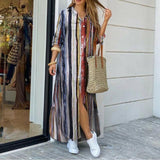 Autumn Denim Long Dress with Long Sleeve