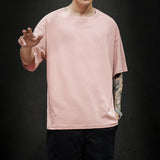 Solid Oversized Hip Hop T Shirt for Men