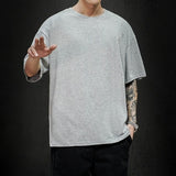 Solid Oversized Hip Hop T Shirt for Men