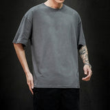 Solid Oversized Hip Hop T Shirt for Men