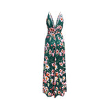 Women's V-Neck Sleeveless Long Floral Dress