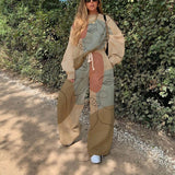 Loose Oversized Two Piece Women's Tracksuit Print Casual Set