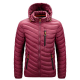 New Autumn Thick Hooded Parkas Mens Fashion Casual Slim Jacket Coat Men