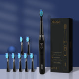 SEAGO Electric Rechargeable Toothbrush Buy One Get One Free Sonic Toothbrush 4 Mode Travel Toothbrush with 3 Brush Head Gift