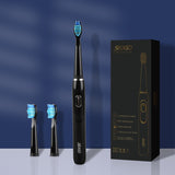 SEAGO Electric Rechargeable Toothbrush Buy One Get One Free Sonic Toothbrush 4 Mode Travel Toothbrush with 3 Brush Head Gift