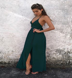 Bohemian Beach Dress Women Summer Casual Sleeveless Split Floral Off Shoulder Maxi Long Boho Dress Clothing Robe Female