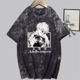 Jujutsu Kaisen Satoru Gojo T-shirt Fashion Short Sleeve O-neck Casual Tie Dye