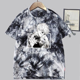 Jujutsu Kaisen Satoru Gojo T-shirt Fashion Short Sleeve O-neck Casual Tie Dye