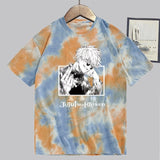Jujutsu Kaisen Satoru Gojo T-shirt Fashion Short Sleeve O-neck Casual Tie Dye