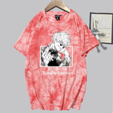 Jujutsu Kaisen Satoru Gojo T-shirt Fashion Short Sleeve O-neck Casual Tie Dye
