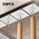 10/20Pcs Strong Transparent Self Adhesive Wall Suction Hooks