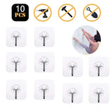 10/20Pcs Strong Transparent Self Adhesive Wall Suction Hooks