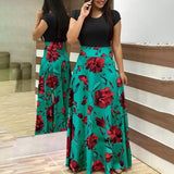 Bohemian Beach Dress Women Summer Casual Sleeveless Split Floral Off Shoulder Maxi Long Boho Dress Clothing Robe Female