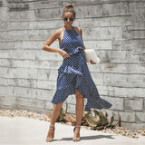 Bohemian Beach Dress Women Summer Casual Sleeveless Split Floral Off Shoulder Maxi Long Boho Dress Clothing Robe Female