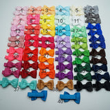 10pcs/lot Solid Color Grosgrain Ribbon Bowknot Hair Clips for Toddlers