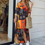 Autumn Denim Long Dress with Long Sleeve