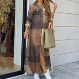 Autumn Denim Long Dress with Long Sleeve