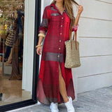 Autumn Denim Long Dress with Long Sleeve
